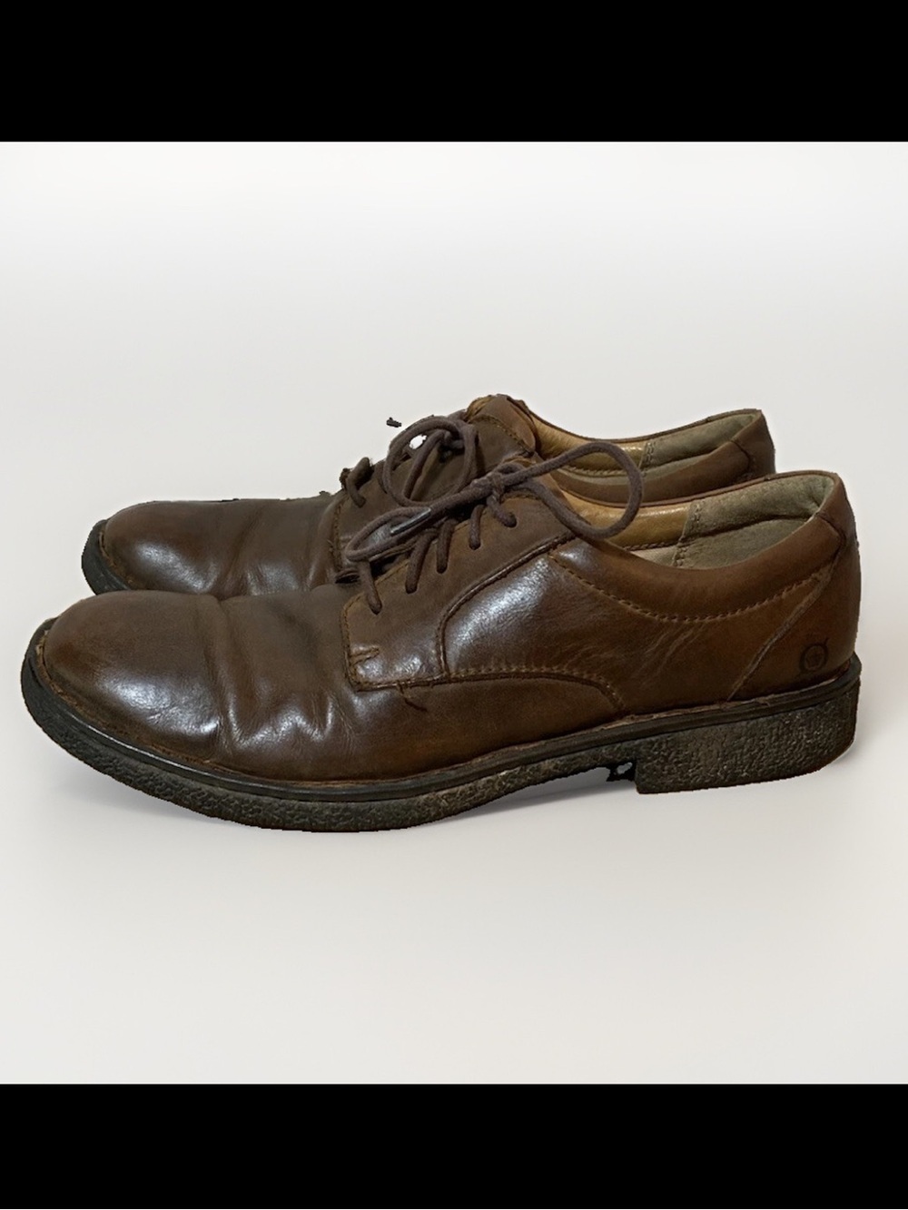 Born Hutchins Men's Shoes 10.5 Brown Leather Casual Lace Up Handcrafted Footwear